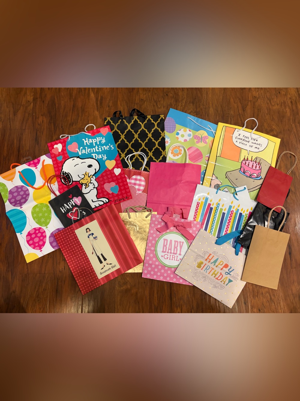 Assorted Party Gift Bags - Mixed Colors bundle of 16